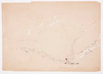 Tekening, Mount Katahdin, gezien vanuit het zuiden, augustus 1852
