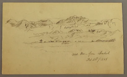 Tekening, Bergtoppen, 22 februari 1868