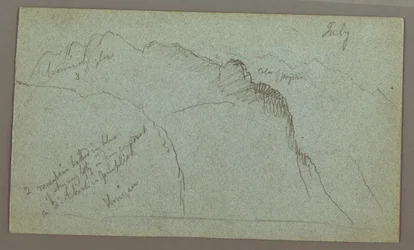 Tekening, Bergtoppen, juli mogelijk 1868