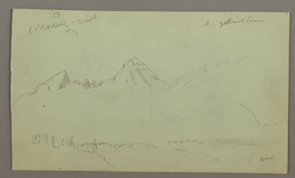 Tekening, Bergtoppen, mogelijk 1868