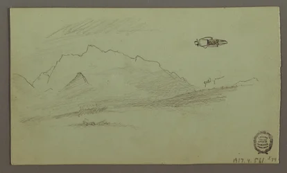 Tekening, Bergtoppen, mogelijk 1868