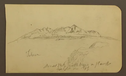 Tekening, Mountain Range, Toluca; Verso: Mountain Range, Toluca, 7 januari 1885