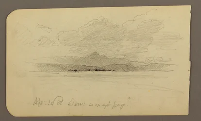 Tekening, Berglandschap, Toluca; Verso: Berg, Toluca, 20 april 1885