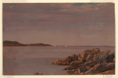Tekening, Mt. Desert Island, kust van Maine, 1850