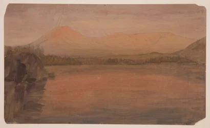 Tekening, Mts. Katahdin en Turner vanaf het Katahdinmeer, 1860-78
