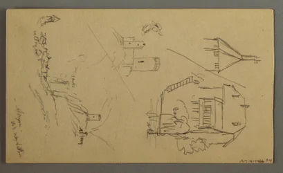 Tekening, Plantenstudies, Plantennotities, Waterval, 1868