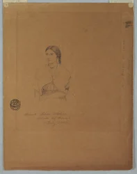 Tekening, Portret van Boliviaans meisje: Senorita Filetta Molina Bolador del Carmen, Colombia, 13 juli 1853