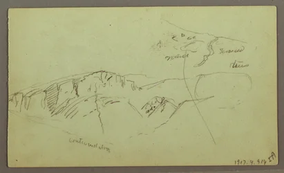 Tekening, Rocky Mountaintaintops, mogelijk 1868