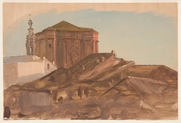 Tekening, daken bij Sant