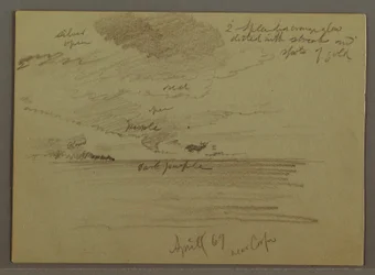 Tekening, Luchtstudie boven zee, april 1869