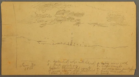 Tekening, Luchtstudie over heuvelrug, juni 1882