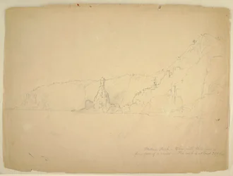 Tekening, "Standbeeld Rots", september 1851
