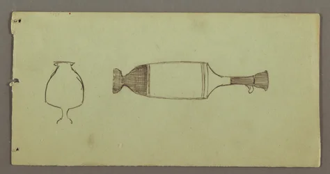 Tekening, Studies van objecten uit het Athene Museum, mogelijk 1869