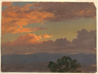 Tekening, Zonsondergang, 1865