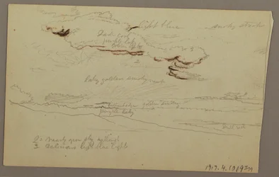 Tekening, Zonsondergang, mogelijk 1860
