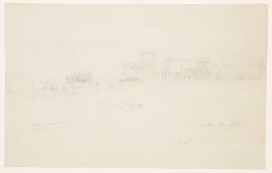 Tekening, Tempels, Baalbek, 6 mei 1868