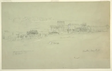 Tekening, Tempels, Baalbek, 6 mei 1868