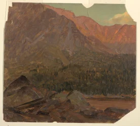 Tekening, Het grote Katahdin-bekken, Maine, 1860-70