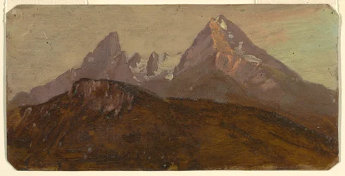 Tekening, De Watzmann, Berchtesgaden, Beieren, 1868
