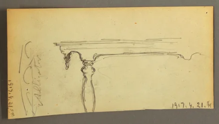 Tekening, Drie koeien op een weg in het bos, ca. 1845