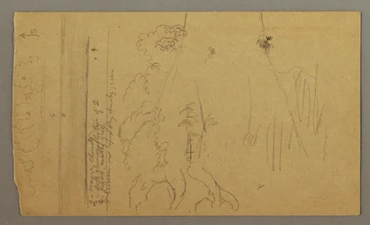 Tekening, Boomstam en wortels, mogelijk 1865-66