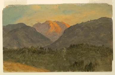 Tekening, Untesberg, bij Berchtesgaden, Beieren, 1868