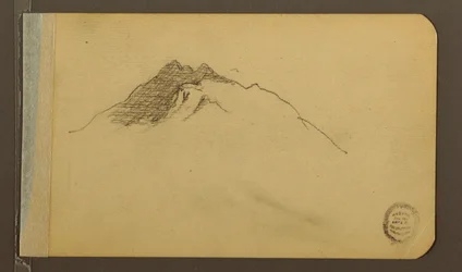 Tekening, Vallei; Verso: Bergtop, 1889