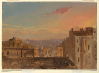 Tekening, Gezicht op Rome, 1868-69