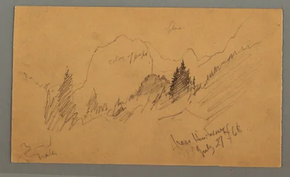 Tekening, Bosrijke toppen, 27 juli 1868