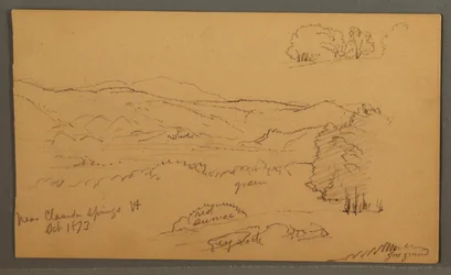 Tekening, Bosrijke vallei, oktober 1873