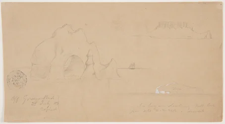 Schetsen van IJsbergen, bij Greenspond, Newfoundland