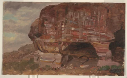 Studie van een zoomorfische rots, Petra
