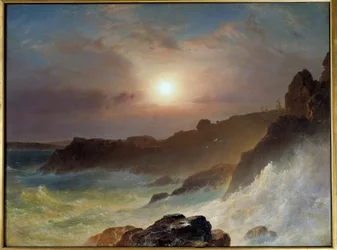 Zonsopgang aan de kust van Maine in de Verenigde Staten in 1863