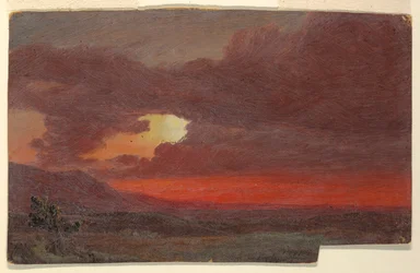 Zonsondergang, Hudson, New York