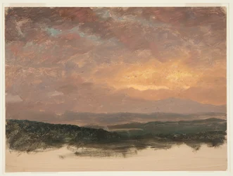 Zonsondergang boven de Catskills