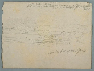 Uitzicht vanaf de heuvel van San Juan, waarschijnlijk Colombia