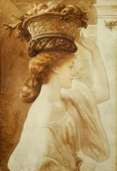 Eucharis: Een meisje met een mand fruit