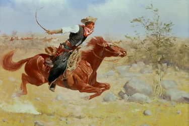 Galopperende ruiter, ca. 1890