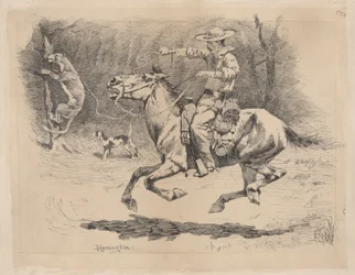 Zijn Paard Aansporen in Achtervolging