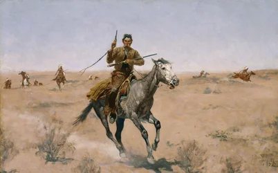 De vlucht (een salieborst pionier) 1895