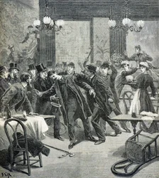 Aanval door de anarchist Leauthier