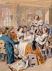 Viering van een verloving in de Elzas, 1901