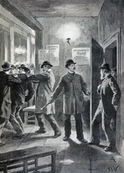 Politie-inval in een anarchistische club, Londen