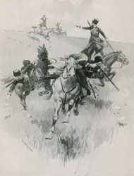 Circassiërs aan het oefenen