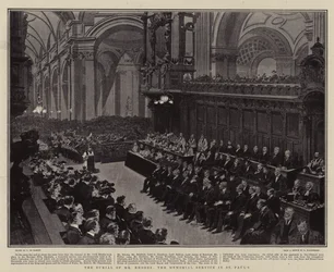 De begrafenis van Mr Rhodes, de herdenkingsdienst in St Paul