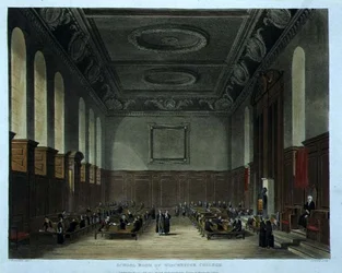 Schoollokaal van Winchester College, uit 
