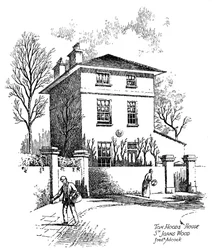 Het huis van Thomas Hood, St Johns Wood, Londen, 1912