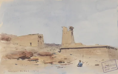 De Tempel van Dendur, met de Pyloon en het Terras, 1874