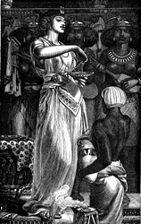 Cleopatra VII 69-30 v.Chr., koningin van Egypte, parels oplossen in wijn, 1866