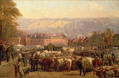 De Heuvel in Norwich op Marktdag, 1871